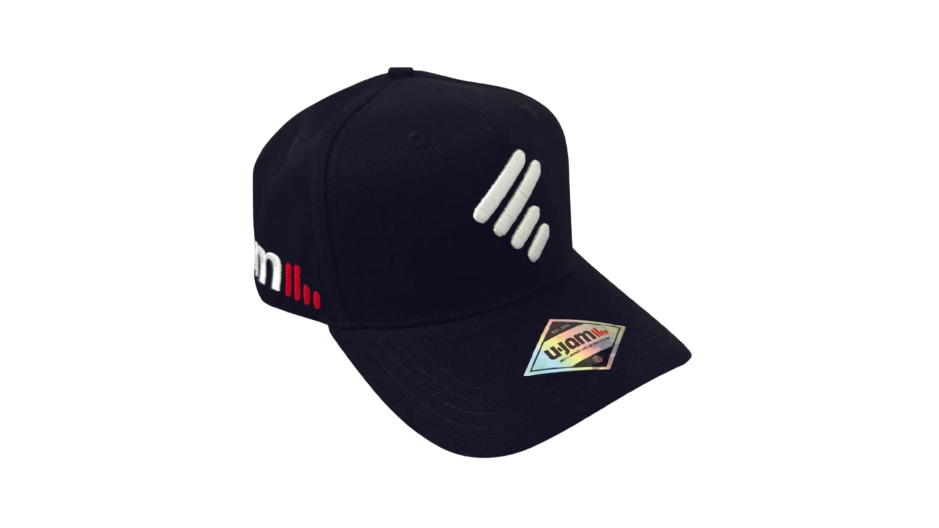 Black Unity Mark Signature Snapback Hat w/side U-Jam Logo