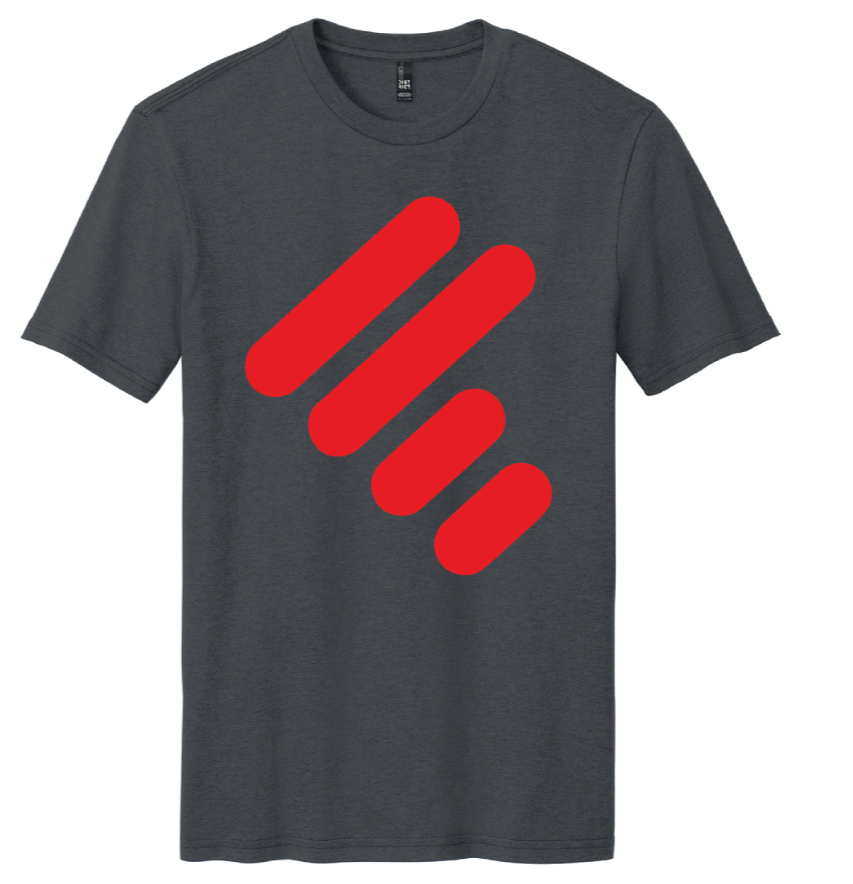 Gray Short Sleeve T-Shirt With Large Unity Mark