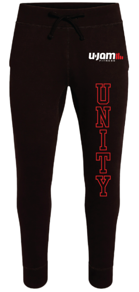 Premium Black Joggers with U-Jam Logo and Unity Down Leg