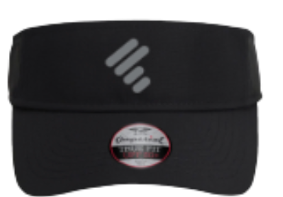 Black Visor w/Gray Puff Embroidery Unity Mark