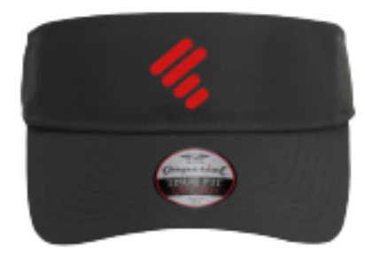 Charcoal Gray Visor w/Red Puff Embroidery Unity Mark