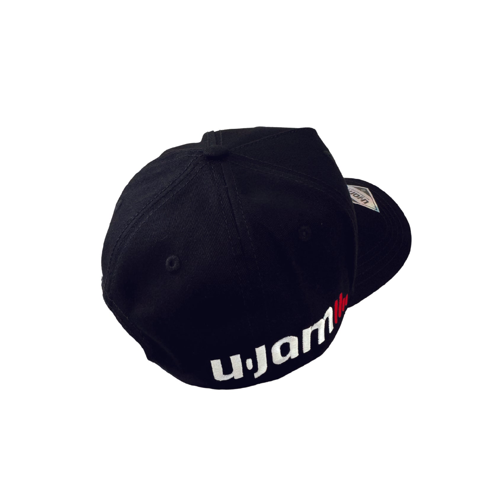 Black Unity Mark Signature Snapback Hat w/side U-Jam Logo