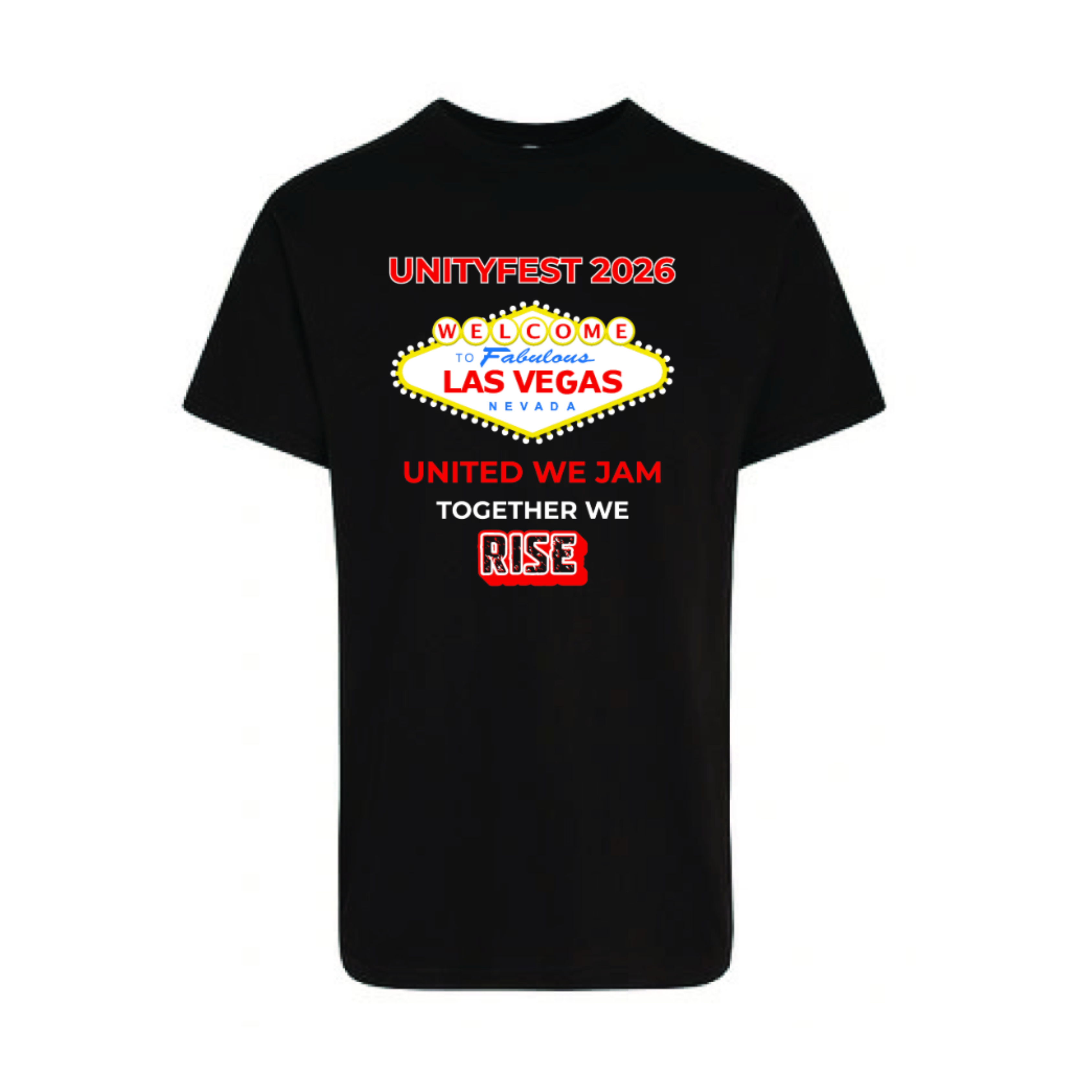 Black "Unity Fest 2026" Short Sleeve T-Shirt